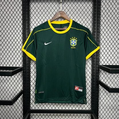 Brésil Maillot Foot Retro vert 1998