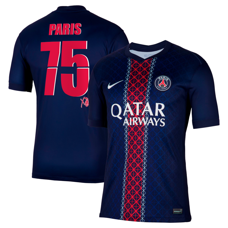 Maillot PSG Domicile 2025-26 Paris-75 XO Édition Spéciale