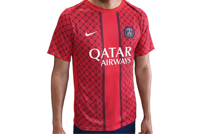 Maillot Pre-Match PSG Nike Dri-FIT Domicile 25/26 - Rouge